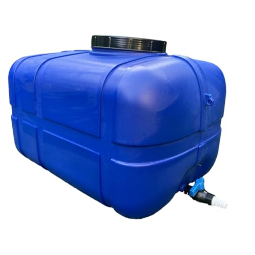 Sterk Plast Wassertank 160 Liter, Frischwassertank mit Zapfhahn, Wassertank aus Kunststoff, Pflegeleichter Wasserspeichertank, Großer Behälter für Wasser & Andere Flüssigkeiten