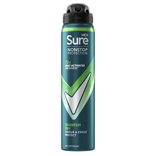 Sure Men Anti-perspirant Deodorant Aerosol Quantum Dry Nonstop Protection 250 ml