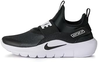 Nike Big Kid's Flex Runner 4 Running Shoe, Black/Black-White, 4Y