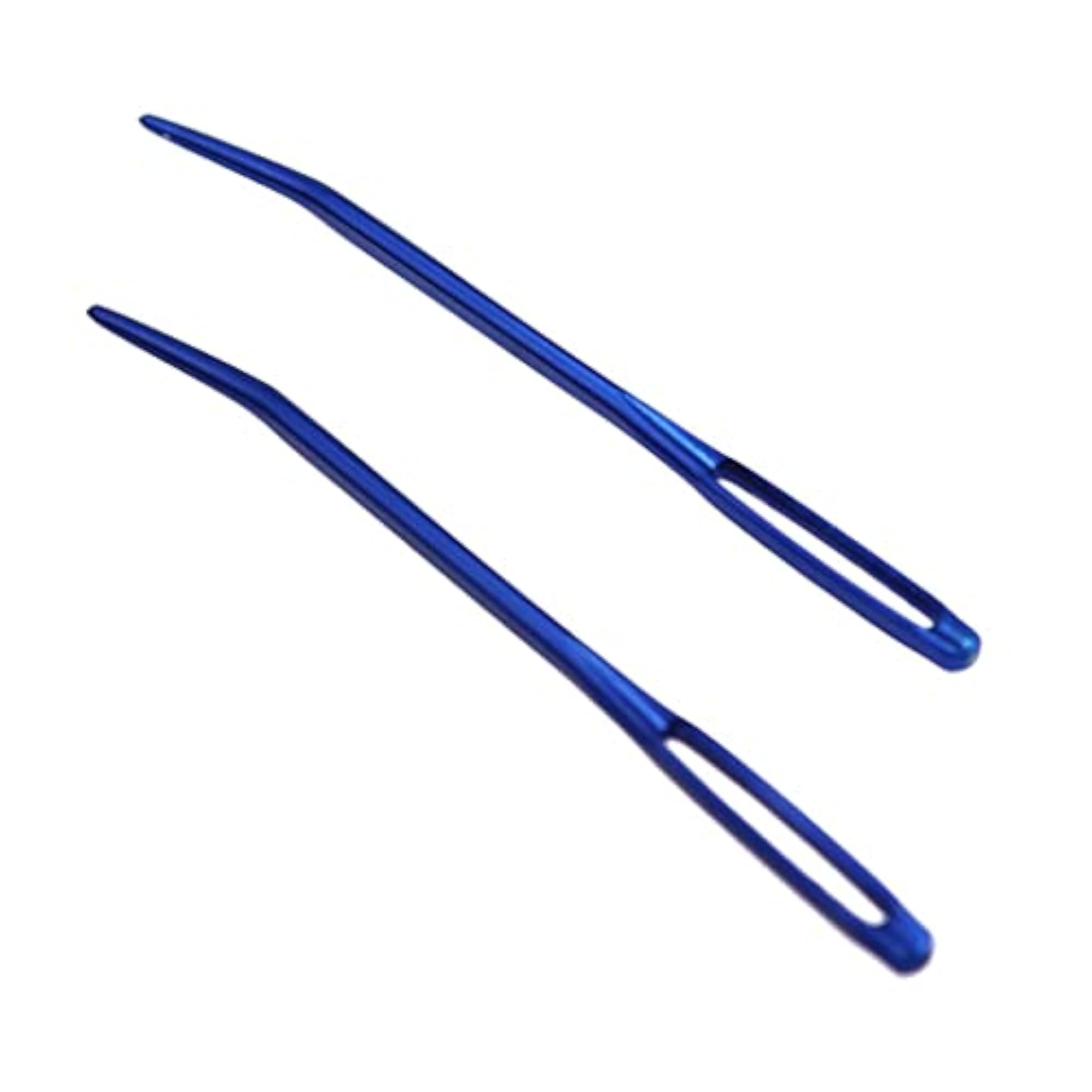 10x2pcs Aluminium Large-Eye Bent Tip Tapestry Darning Needles