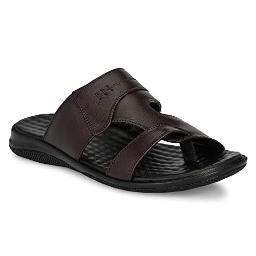 Image of Men's Genuine Leather Slippers | Thong Sandals For Men | Comfortable | Cushioned Insole | Durable | Handmade | All Occasion Slippers