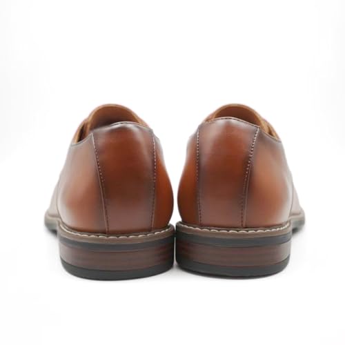Image of Finishing & Sewing Men's Cap Toe Lace Up Oxford Dress Shoes