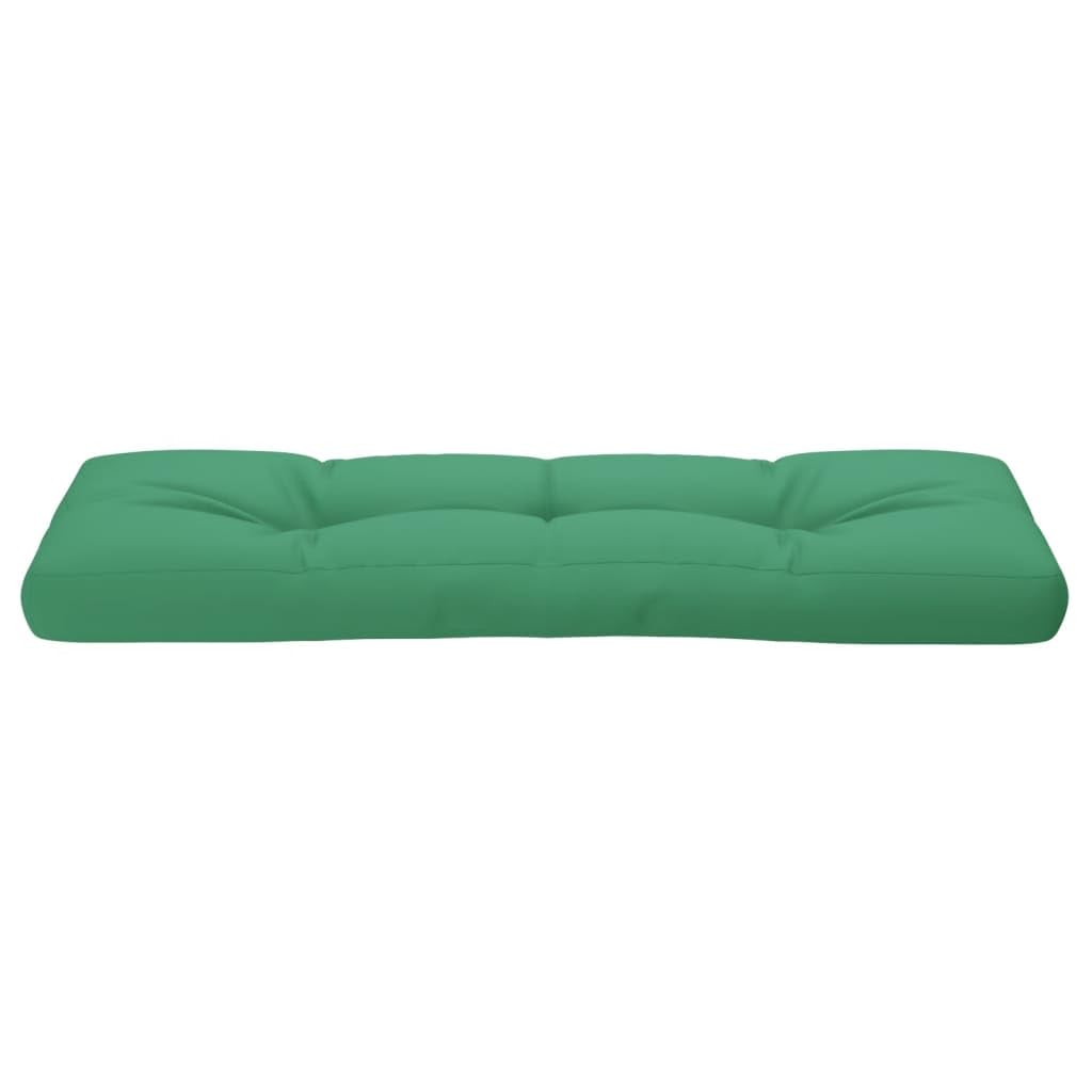 Cojín para palé, color verde, 120 x 40 x 12 cm, tejido impermeable, cómodo, adecuado para muebles de jardín, balcón, terraza, asiento ergonómico, lavable, antideslizante, incluye cremallera