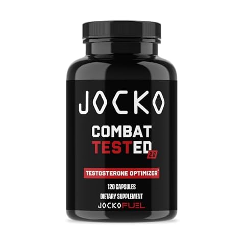 Jocko Fuel Test Booster for Men - Natural Endurance, Stamina, & Strength Booster - Muscle Builder for Men & Nitric Oxide Support with Ginger Root, Shilijat, & Tongkat Ali, 120ct (30 Servings) Cover