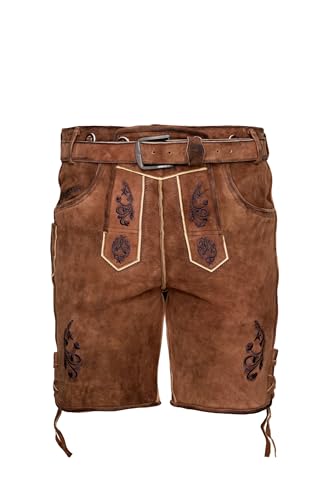 STEIGENHÖFER Men’s Lederhosen Vintage Goat Leather – Bavarian Costume Shorts for Oktoberfest – Sizes 28-442