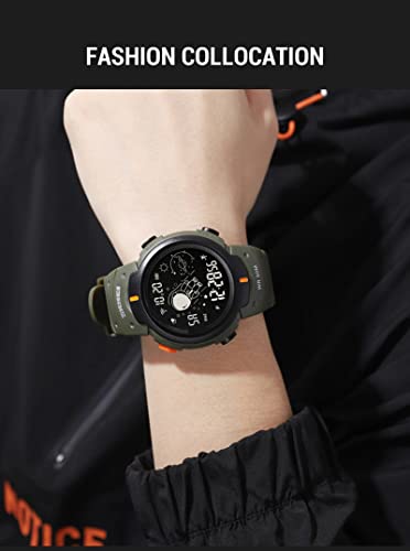 Gosasa Astronaut Unisex Watch Women's Men's Digital Multifunction Sports Casual Watch 50m Water Resistant LED Watch4