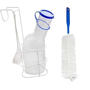 Medi-Inn Urinefles, bedhouder en borstel, kwaliteitsvolle polycarbonaatflessen