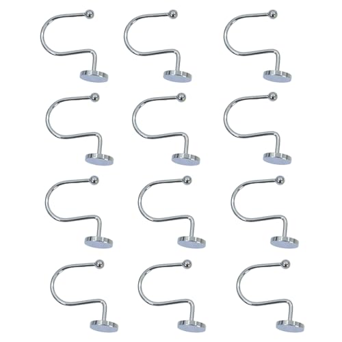 Jiimhte Perchas de drapas, Ganchos de Cortinas de Ducha - Cortinas de Ducha Decorativas de Metal Ganchos | Perchas de Ropa Que ahorran Espacio, Anillos Modernos para el baño