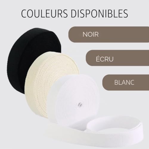 Trimz Sangle en coton, noir, 25 mm x 10 m – vue 9