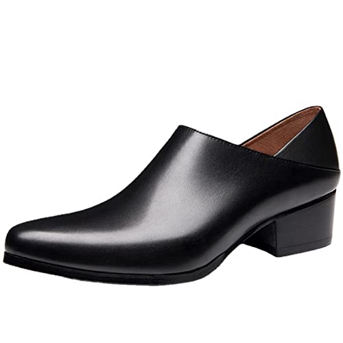 Zapatos de cuero negro con punta en punta para solucionar tus looks formales y casuales