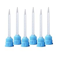 Dental Impression Mixing Tips, YOUYA DENTAL 50pcs Dental Intra Oral Tips for Dentistry Materials Mixing Tube Disposable Silicone Rubber Head Lab Products - Blau