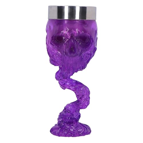 Nemesis Now Soul Spirit Goblet, 19.3cm, Removable Stainless Steel Insert, Expertly Designed, Cast in Clear Resin – Goblet Drinking Glasses – Magic (Purple)