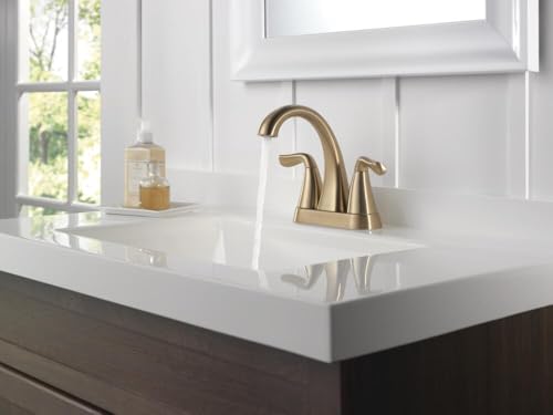 Delta Arvo Centerset Bathroom Faucet, Champagne Bronze 2-Handle Bathroom Faucet, Delta Bathroom Sink Faucet, Gold 3-Hole Bathroom Faucet, Champagne Bronze 25840LF-CZ thumbnail 2