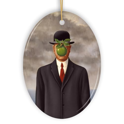 René Magritte The Son of Man Ornament, Vintage Surrealism Painting