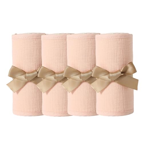 Protector de barra de cuna ajustable con 2 piezas de gasa de algodón transpirable para cama infantil 2