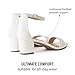 J.Adams Daisy Heeled Sandals for Women – Wide Ankle Strap Low 2 Inch Kitten Short Block Heel, Open Toe Dress Shoes – Chunky Heels for Bridal, Wedding, Parties – Dressy Platform Sandals, Women's Shoes