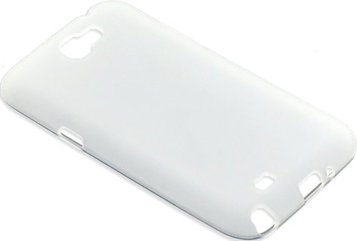ELETTRONICADIGITALE.COM Samsung Galaxy Note II N7100 Stylish Case Semi-Rigid Cover in TPU Gel White + Free Screen Protector