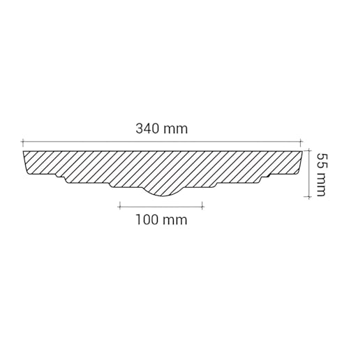 Rosetón de techo Profhome 156014 de poliuretano y 34 cm para lámparas 5