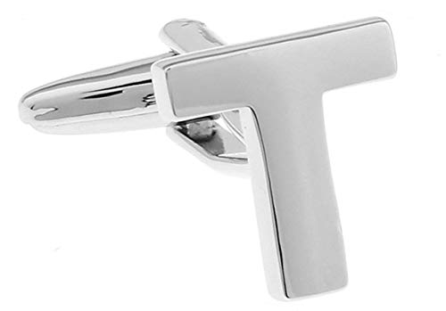 Mancuernillas de Alfabeto KnBoB para Hombre en Plata miniatura 3