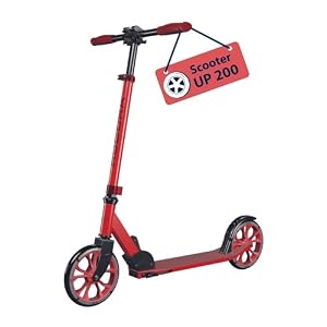 HUDORA Scooter Up 200 Step, geluidsarme aluminium step, tot 100 kg, in hoogte verstelbaar en inklapbaar, schokvrije kickscooter voor kinderen/jongeren en volwassenen