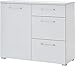 Produktbild Germania Kommode 3886-84 in Weiß, mit Glasfronten, 97 x 82 x 40 cm (BxHxT)