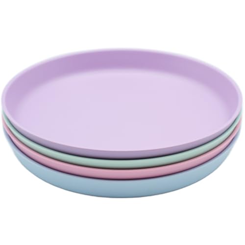 WeeSprout Bamboo Plates, Set of 4, Kid-Sized...