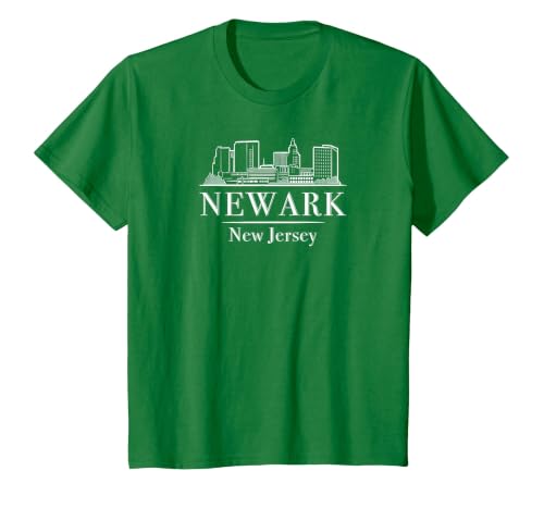 Newark New Jersey T-Shirt, Youth, Kelly Green, 3T