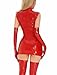 Women’s Red Shiny Latex Dress Cutout Deep V Neck Sleeveless Faux Pleather Party Dress Chocker Neck Wetlook Clubwear