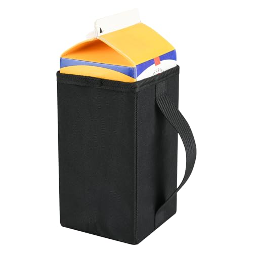 Beautyflier Half Gallon Milk, Juice, or Beverage Carton Holder with Handle, Reusable Nylon Holder Bag Compatible with 64 OZ/Half Gallon Milk Carton, for Seniors, Kitchens, Restaurants (Holder Only)
