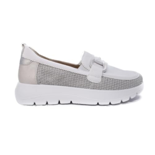 mysoft - Mocasín Deportivo Cadena - 25M269 para: Mujer Color: Blanco Talla: 38