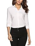 🍄 【Ocasión】 La camisa gasa mujer con botones, blusa mujer, es adecuada para uso informal y de negocios, adecuada para la oficina, eventos de negocios, ropa casual, uso diario, escuela, ropa de calle y muchas más ocasiones.