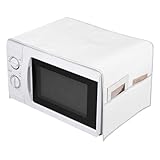 QUARKZMAN Funda De Microondas De Tela Con Bolsillos Laterales 13' X 39' - Funda Impermeable Antipolvo Para Microondas Protector Antipolvo Para Nevera/Horno/Lavadora/Secadora, Blanco