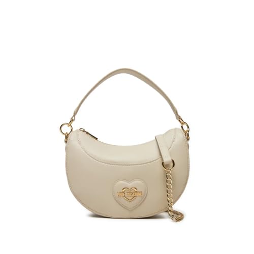 Design chic e minimalista Love Moschino, BORSA A SPALLA Donna, Avorio, Taglia unica