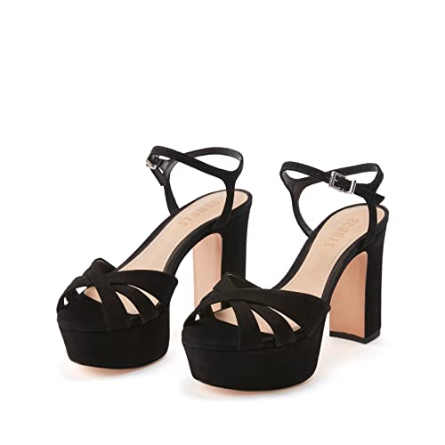 Image of SCHUTZ Women's Keefa Platform Sandals, Black, 10.5 Medium US