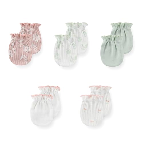 10 Pieces Newborn Baby Cotton Cap and Mitten Sets3