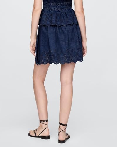 Image of Gap Women Relaxed Fit Washeded Cotton Western Skirt