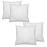 IZO All Supply Square Sham Stuffer Throw Pillow Insert, White, 18 by 18 Inches, Pack of 4