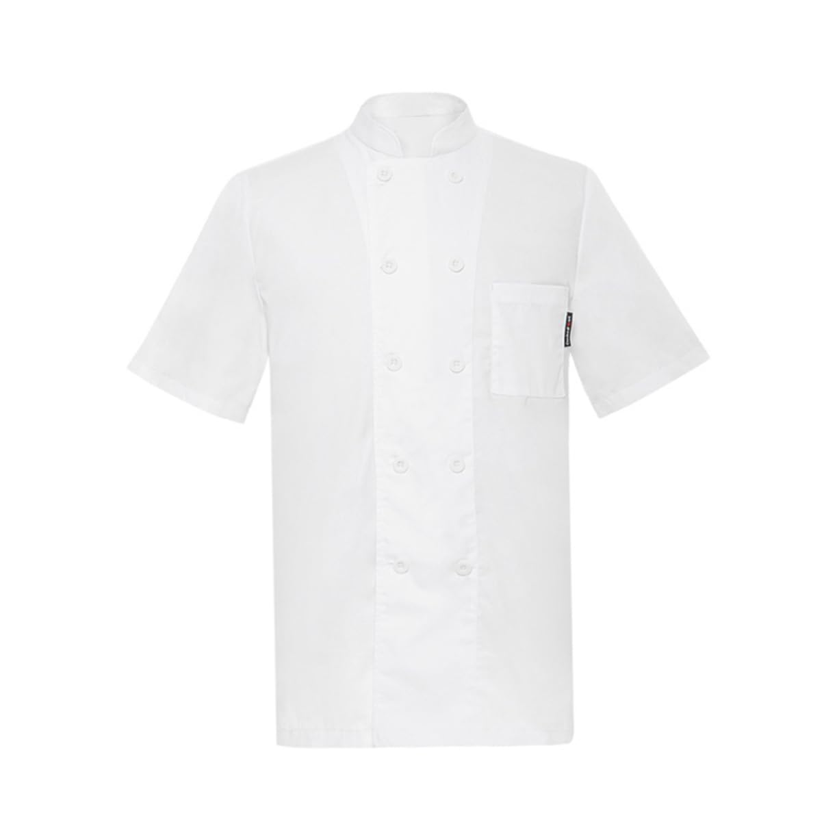 COLLBATH Chef Apparel Xxl Short Sleeve Chef Jacket Split Sleeve Pocket Casual Fit
