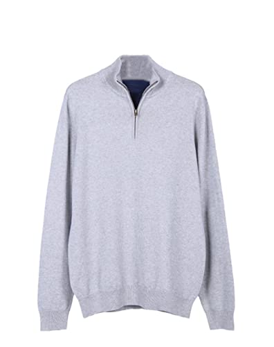 Pull de mi-saison en coton gris homme idéal pour le bureau et les sorties décontractées