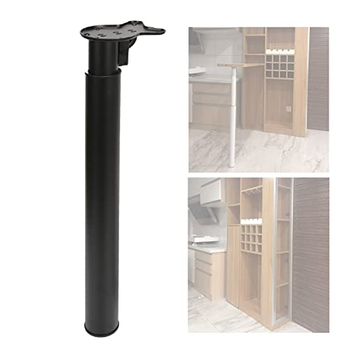 EEUK Folding Telescopic Bar Desk Legs, Adjustable Height Table Legs 70-120 cm Support Legs Foldable Dining Table Steel DIY Multifunctional Invisible Furniture Feet(Color:Le Noir) Cover