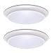 LIT-PaTH 7.5 Inch LED Flush Mount Ceiling Lighting Fixture, 11.5W (75W Equivalent), Dimmable, 800 Lumen, ETL and ES Qualified, 2-Pack