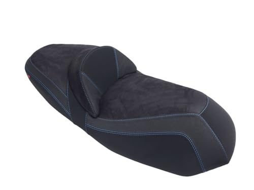 Housse de selle Voge SR4 Max 350 noire et bleue en tissu de protection