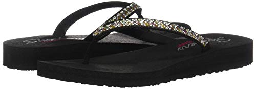 Skechers Women's Meditation-Perfect 10 Flip-Flop, Black/Multi, 7 #TOP7