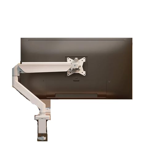 DRJBBODVQ Soporte for un Solo Monitor de 14' a 32', Brazo de Altura Ajustable con Abrazadera en C(White)