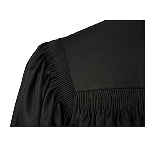 Vestido de graduación unisex mate negro que evita reflejos en fotos de la ceremonia académica 3