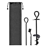 Hunde-Bodenanker, Schwerer Hunde-Anlegepflöcke für Terrasse, Camping oder Strand, Hunde-Bodenpflock, hält Hunde über 150 lbs