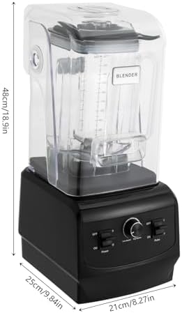 High-Speed 2200W Commercial Blender with 2L Capacity, Soundproof Cover, Perfect for Smoothies, Ice Crushing, Grinding & Chopping - Professional Countertop Mixer