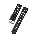 CAWEUER Compatible avec le bracelet de montre TAG Heuer série F1, boucle en acier Caz2011, Seiko Citizen, silicone respirant 22 mm