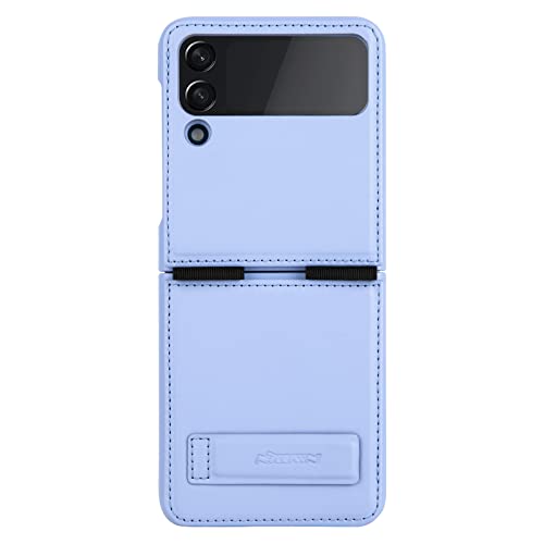 Capa Capinha Nillkin Carteira Qin Para Samsung Galaxy Z Flip 4 5g Case De Couro Premium (Lilás)