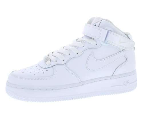 Nike Boy's Air Force 1 Mid LE (Big Kid) White/White 5 Big Kid M